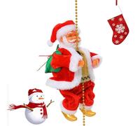 Generico Ornement de Noël du Père Noël grimpant - Père Noël musical électrique de 1 pièce, décoration de Noël animée, décorations festives à la maison pour enfants, pour intérieur et est