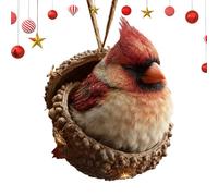 Generico Ornements de Noël avec animaux, formes acryliques 2D, pendentif en résine, décoration de Noël à suspendre, design gland forestier, porte d'entrée, mur, bureau, jardin