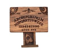 Generico Ouija Board Game - Wooden Spirit Talking Board avec planches de divination | 3,3 x 2,2 x 1 cm | Seance, décoration d'Halloween, pratiques occultes, communication spirituelle, mini board pour