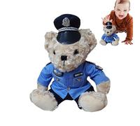 Generico Ours de police en peluche | Politiques Robe en peluche en peluche,Mignon ours en peluche avec robe de police amovible, ours en peluche pour cadeaux d'anniversaire à Noël