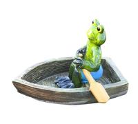 Generico Outdoor Animal Figurines For Garden - Swimming Pool Statue Ornement, Aquarium Accessoires, Frog Turtle Shape Floating Resin Figurine For Swimming Pool Fish Tank Courtyard Pond Backyard Patio