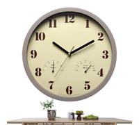 Genérico Outdoor Wall Clock - Round Vintage Metal 24.5cm Decorative Clock