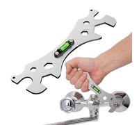 Genérico Outil à clé multiple - Clés de règle de niveau d'angle de douche e réparation universelle pour robinet de douche, installation et entretien de salle de bain