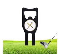 Generico Outil de divot de golf, marqueurs de balles, accessoire en alliage d'aluminium avec bords lisses, réparation de pelouse pour golf en plein air et en intérieur, joueurs, tournois, entraînement