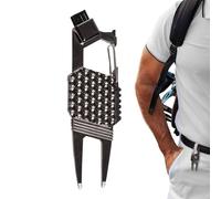 Genérico Outil de réparation de divots, outil multifonction en métal pour réparer les marques de boule, accessoire compact pour golfeurs et nettoyant de rainures