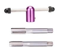 Generico Outil de réparation de Filetage de pédale de vélo, Outil de Remplacement en Acier, Filetage mâle pour pédales de vélo avec poignée, pour Entretien de vélo, Maison,