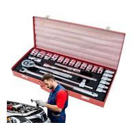 Generico Outils automobiles, 24 pièces, kit d'outils de voiture, poids portable, pour véhicules, camions, motos, camping, vélos