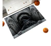 Generico Paillasson d'Halloween, tapis d'intérieur antidérapant | Tapis 60 x 40 cm Illusion Abysse pour entrée, salon, cuisine, salle de bain, intérieur et extérieur