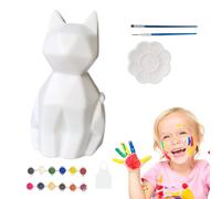 Generico Paint Your Own Lamp Kit, Kit de peinture pour chat de nuit, Dinosaur Table Light Arts & Crafts, dessin à la main, lampe de peinture, kit de peinture pour,