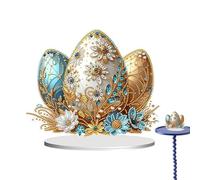 Generico Painting Kits for Adults - ABS 23,8 x 19 cm | Handmade Egg Tabletop Gem Art Craft | Special Shape Strass Easter Crystal Painting Decor for Home Display and DIY Hobby Use