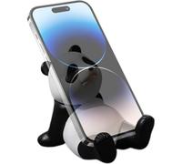 Generico Panda Phone Holder - PVC 7,5 x 7,5 x 9 cm | Cartoon Panda Stand, Support de téléphone | Stable Non Slip Decorative Accessory For Desktop Windowsill Mantel Bookshelf Office Home