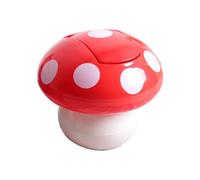 Generico Panier à ordures de champignons avec couvercle - Mini déchets de bureau avec couvercle Shake Head | coussin pour bureau, chambre dortoir, maison ou vanité