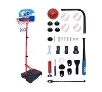 Genérico Panier de Basket-Ball élégant 4 en 1 Portable avec Hauteur réglable pour