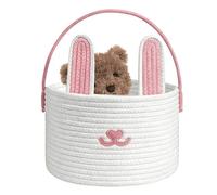 Generico Panier de Pâques avec oreilles de lapin | Panier de Pâques tressé | pour garçons et filles, bonbons, jouets, collations, fêtes, vacances