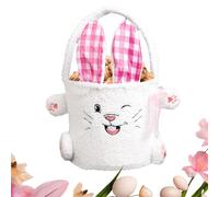 Generico Panier de Pâques en peluche | Sac fourre-tout avec lapin doux, sacs pour friandises de Pâques - pour snacks, bonbons, pique-nique, réunion, maison, fête, fête, fête, célébration