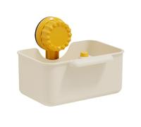 Genérico Panier passoire d'évier - Égouttoir à légumes et organisateur de rangement | Étagère avec ventouse | pour cuisine, salle de bain, douche, comptoir, appartement, cuisine et nettoyage