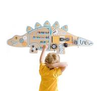 Generico Panneau sensoriel mural, jouet éducatif en bois en forme de dinosaure, panneau sensoriel en bois pour , , maison, salon, salle de rèche