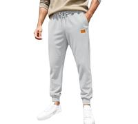 Generico Pantalon de survêtement Homme Pantalon de Sport avec Poches Pantalon Décontracté avec Taille Élastique Pantalon Vintage Style Victorien Steampunk Motard Pantalon Oxford Gay Arc en Ciel, gris