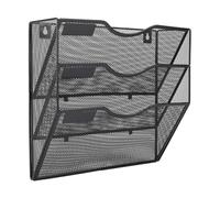 Generico Paper Organizer For Wall - 3-Tier Metal Rack Tray Storage Box Sorter Divider | File Mount Shelf - For Desk Desktop Cubicle Home Classroom Teacher Door Bathroom : 32,5 x 30 x 10,5 cm