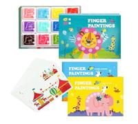 Genérico Papier à peindre avec les doigts | 12 couleurs éducatives lavables | Kit de bloc aquarelle pour - Pour divertissements à la maison, en classe, à l'école, en intérieur pour
