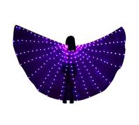 Generico papillon pour les filles - papillon | Costume de danse du ventre Glow Cape Rainbow Wings avec bâton télescopique