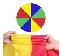 Generico Parachute multicolore pour , parachute de gymnastique avec poignées, jouet d'extérieur pour activités de jeu coopératif et de gymnastique