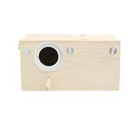 Generico Parakeet Nest Box Wooden Breathable Warm House with Spacious Interior, Natural Bird Nesting Shelter, for Lovebird Cockatiel Conure Macaw Sparrow, for Indoor Outdoor Home Cage