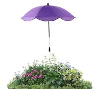 Genérico Parasol pour d'extérieur | Piquet de terre réglable en hauteur résistant aux rayons UV et coupe-vent | Parasol pour en pot - extérieur, patio, balcon, pelouse, pourpre
