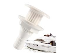 Generico Passe-tête pour bateaux - Connecteur traversant coque, échappement pont à plancher pour yacht, kayak, drainage pour yacht en eau marine | Matériau ABS robuste, blanc, taille 3/4 P