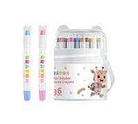 Generico Pastels Torsion - Set 36 Pièces Lavables Poignée Facile Crayon Coloré Multifonction | Art École Enfance Étudiants Garçons Filles Dessin Et Coloration Hobby
