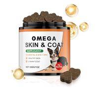 Generico Peau et cape pour chiens - 200 g Snack pour soulagement de la peau des démangeaisons, supplément pour le toilettage, pour les soins quotidiens pour les chiots races petites grandes maison