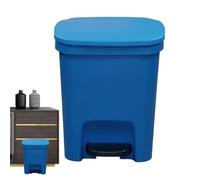 Genérico Pedal Bin - Slim Rectangulaire Trash Can | Bin déchets fermés | Longue durée de vie | Couvercle à clip silencieux sans effort | Poubelle sans odeur pour bureaux, cuisine, salle de bain