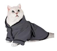 Genérico Peignoir pour chiens - Serviette à capuche pour sécher les chats, peignoir confortable pour animaux, toilettes, plage, piscine, douche, bain climat froid
