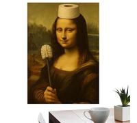 Generico Peintures murales pour le salon - Affiche sur toile avec style peinture à l'huile rétro, art mural humoristique du salon - pour hôtel maison bureau appartement entrée