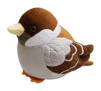 Generico Peluche - 15 cm - Douce décoration pour la Chambre - Peluche Moineau Chubby Oiseau - pour garçons Chambre Canapé Dortoir Voiture Anniversaire Noël