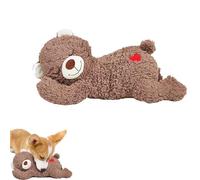 Genérico Peluche avec battement de cœur, ours en peluche pour chiens, jouets relaxants pour chiens, soulagement de l'anxiété chez les animaux domestiques, peluche avec son battement de cœur, compagnon