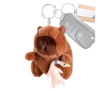 Genérico Peluche Capibara - Porte-clés d'animaux de la série Barbecue | 12 cm Complément de mode, jouet amusant pour usage quotidien et activités de plein air, Canard rôti qui change de couleur