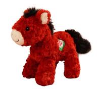 Generico Peluche Cheval 'année - Figures de la mascotte de Lucky Lunars, doux compagnon en peluche, Peluche de l'année avec des poupées traditionnelles d'animaux du Nouvel An, Décorations confortables