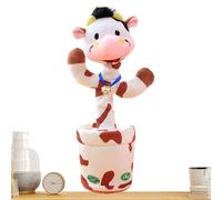 Generico Peluche dansante douce en forme d'animal interactif parlant et | Jouets interactifs adaptés à la chambre des enfants, amusants, doux et câlins, compagnon de jeu pour enfants et enfants d'âge