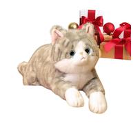 Genérico Peluche de chat, 50 cm en peluche douce réaliste en position couchée, doux en position allongée, cadeau d'anniversaire pour filles, stress pour adultes, décoration maison, voiture