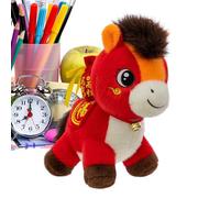 Genérico Peluche de cheval du Nouvel An chinois 2026 | Jouets à collectionner chinois et jouets en peluche de cheval pour voitures, tables, salons, bureaux, cafés, bibliothèques, canapés, étagères