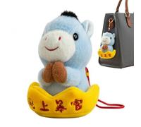 Genérico Peluche de Cheval - Porte-clés Animal du Nouvel an Chinois en Peluche Cheval Chinois | pour garçons Filles Cadeau Anniversaire Sac à Main Porte-Monnaie Portefeuille