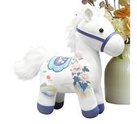 Genérico Peluche de cheval, souvenir de bénédiction pour le Nouvel An, peluche pour l'année chinoise du cheval, pour la maison, le bureau, la chambre, le salon, le canapé, le lit