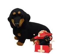 Genérico Peluche de chien réaliste - Décoration de maison mignonne réaliste - Figurines en peluche de chien | pour petite amie garçons, femmes, filles, bébé, fils, fille, famille, amis