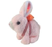 Genérico Peluche de lapin interactive qui aboie et est tendre, jouets de lapin pinces pour enfants pour garçons et filles, anniversaire, jeu intérieur et extérieur, décoration de la maison et