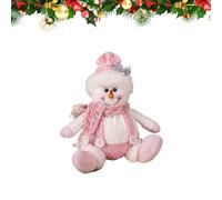 Generico Peluche de Noël Père Noël - Figure Rose des Vacances d'Hiver, Figure de Noël pour Billets de Seuils de Jardin Étagères de Banco Bibliothèque
