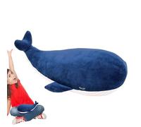 Generico Peluche - douce à embrasser 45 x 15 x 15 cm | rembourrée avec des animaux marins bleus | Tissu en coton extensible doux pour la peau | Décoration en peluche rembourrée en coto