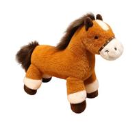 Genérico Peluche en Forme de Cheval - Morbido e Soffice da Collezione 23 cm, d'animal Compagnon, pour, Adultes, Maison, Bureau, étagère de Noël
