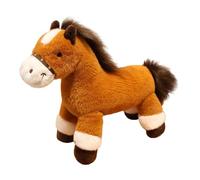 Genérico Peluche en forme de cheval pour animaux de compagnie de l'année du cheval 2026 | en peluche douce pour Natale Compleanno Casa Ufficio Divano Soggiorno Camera da Confort