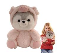 Generico Peluche Husky,Mignon Creative Pet Transformé Koala Pig Fox Dinosaur Peluche - Pour dormir apaisant Poupées Husky Animal en peluche doux pour chiens